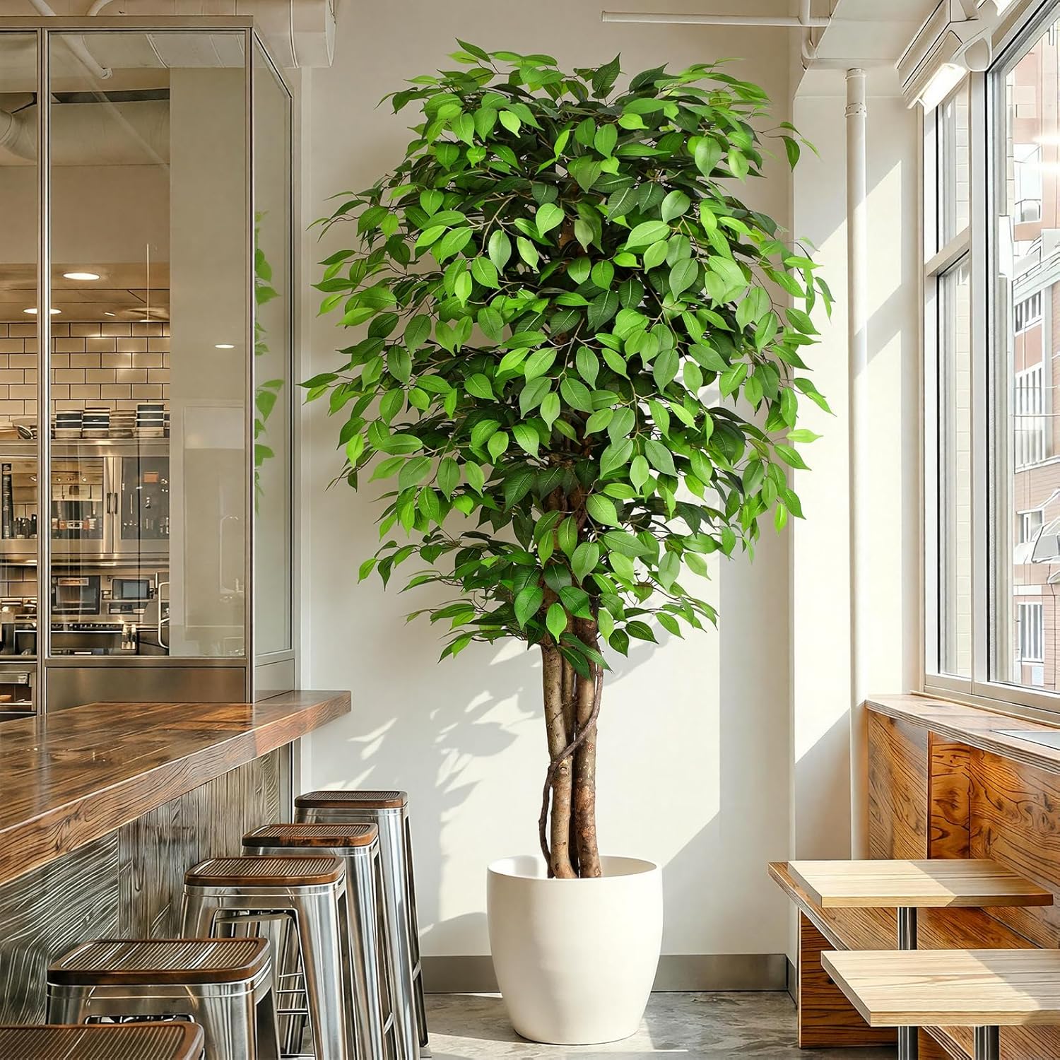 Ficus Lyrata Tree - Искусственное дерево фикус с реалистичным стволом
