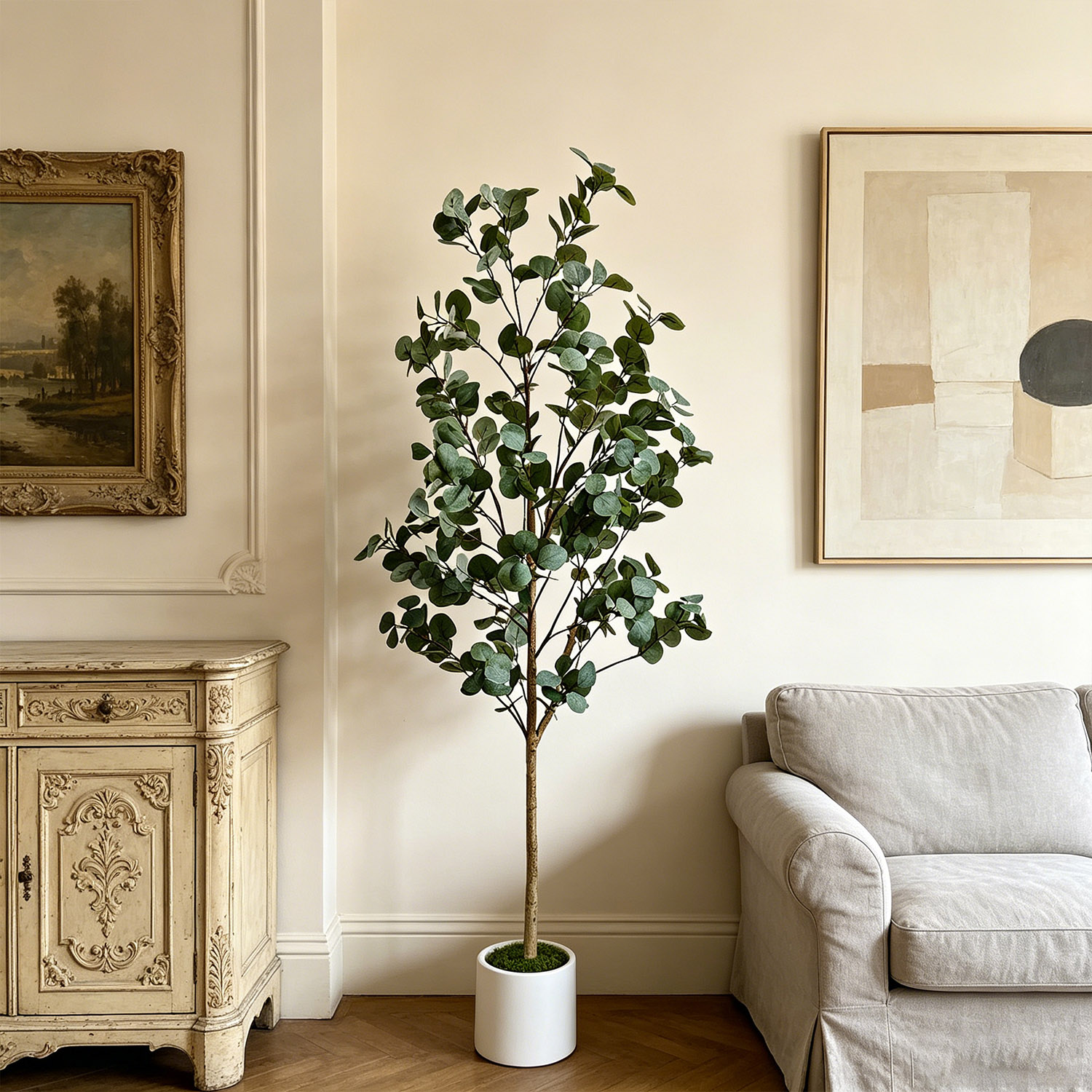 Ficus Lyrata Tree - Искусственное дерево эвкалипта 120-155 см/5,1 фута,