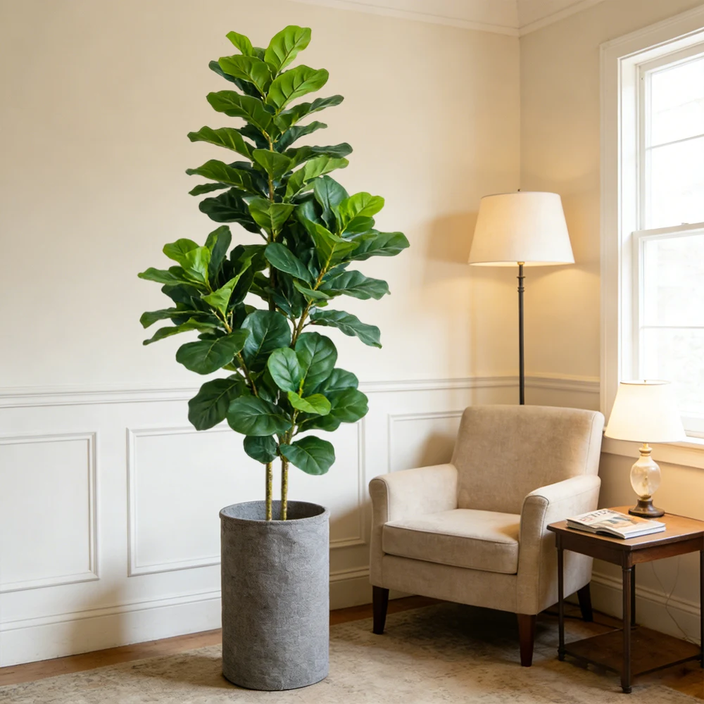 Искусственное дерево фикус лир – обзор и цена Ficus Lyrata Tree