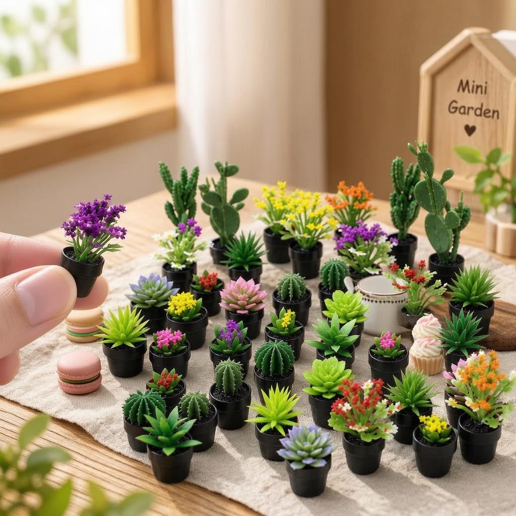 8 шт. миниатюрных пластиковых  – обзор и цена Echeveria Succulent